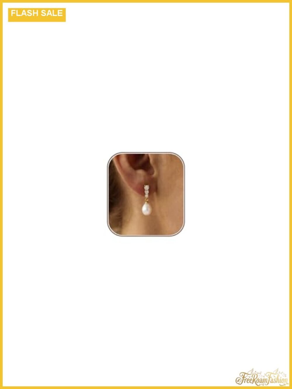 Gold Plated Pearl Cubic Zirconia Drop Dangle Earrings